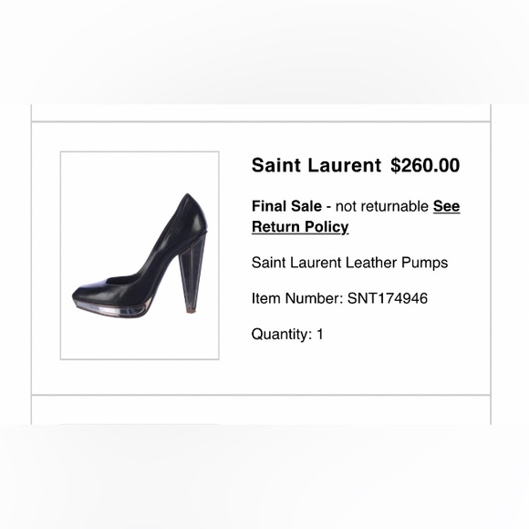 YSL AUTHENTIC LEATHER PUMPS SIZE 6 - Picture 6 of 6